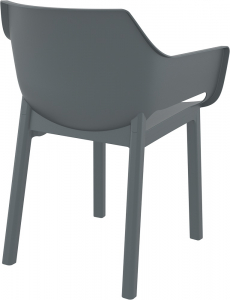 Кресло пластиковое Siesta Contract Dora стеклопластик, полипропилен темно-серый Фото 6