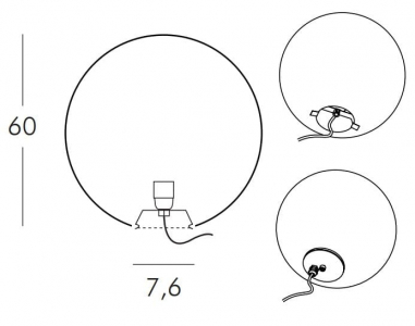Светильник пластиковый Шар 60 SLIDE Globo Lighting OUT полиэтилен белый Фото 2