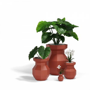 Кашпо пластиковое Vondom Origami Yuri Basic полиэтилен Фото 5