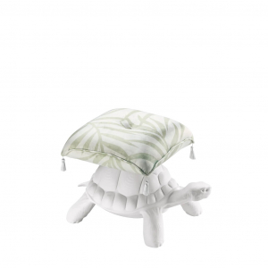 Пуф с подушкой Qeeboo Turtle Carry полиэтилен, ткань белый Фото 6