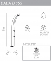 Душ уличный Arkema Dada D 355 алюминий Фото 2