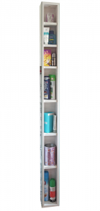Поворотный зеркальный шкаф Shelf.On Иглу Шелф ЛДСП беленый дуб Фото 4