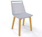 Стул пластиковый Gaber Akami BL бук, технополимер жемчужно-серый Фото 1
