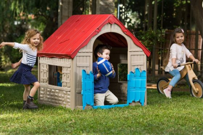 Детский домик Keter Foldable PlayHouse полипропилен бежевый, красный Фото 5