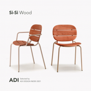 Стул деревянный Scab Design Si-Si Wood сталь, красное дерево Сапелли антрацит, красное дерево Фото 8