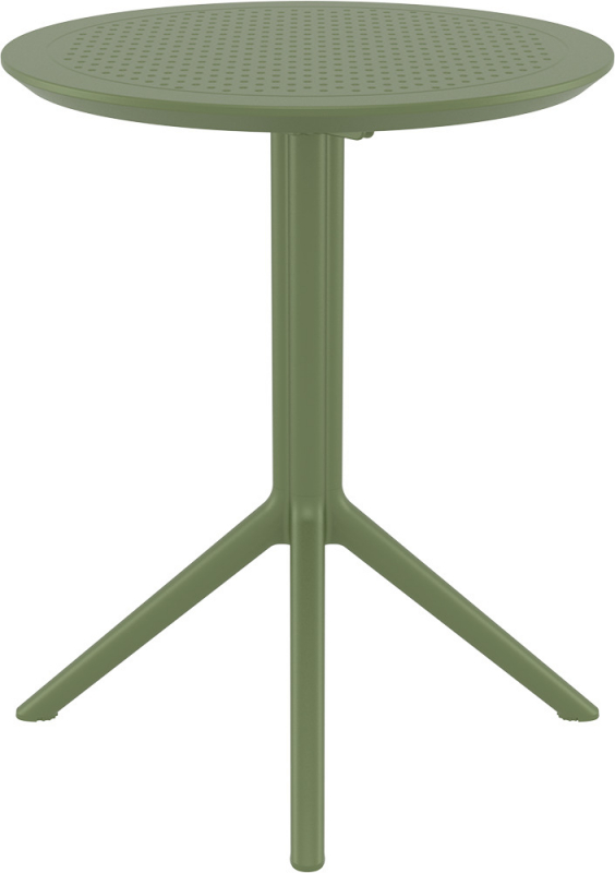 Стол пластиковый складной Sky Folding Table 60, оливковый, 600х740 мм