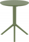 Стол пластиковый складной Siesta Contract Sky Folding Table 60 сталь, пластик оливковый Фото 11