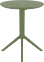 Стол пластиковый складной Siesta Contract Sky Folding Table 60 сталь, пластик оливковый Фото 11
