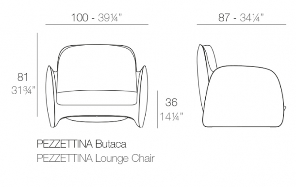 Кресло пластиковое с подушкой Pezzettina Basic
