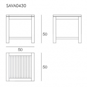 Столик деревянный журнальный Giardino Di Legno Savana тик Фото 2