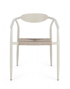 Кресло металлическое плетеное Garden Relax Linares алюминий, роуп угольный Фото 3