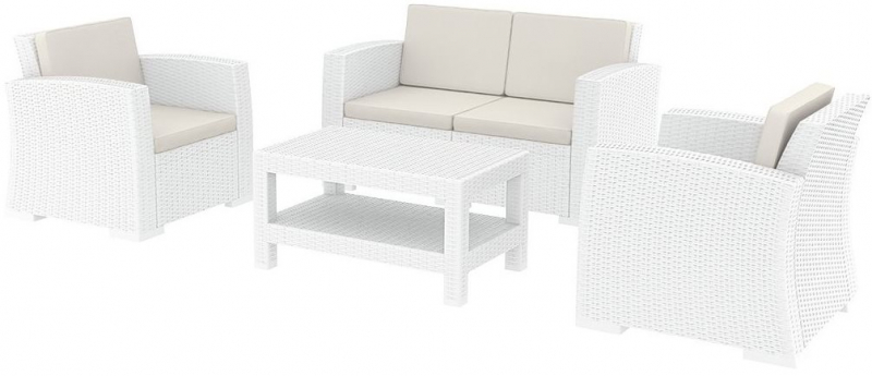 Комплект пластиковой плетеной мебели Monaco Lounge Set
