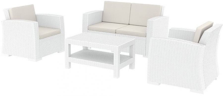 Комплект пластиковой плетеной мебели Monaco Lounge Set