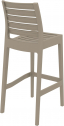 Стул пластиковый барный Siesta Contract Ares Bar 75 стеклопластик бежевый Фото 10