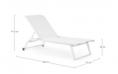 Шезлонг-лежак текстиленовый Garden Relax Taylor алюминий, текстилен белый Фото 2