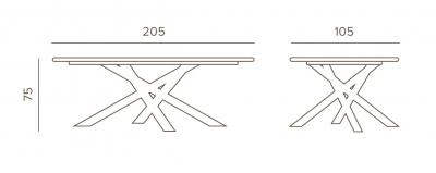 Стол ламинированный обеденный Grattoni Milo сталь, компакт-ламинат HPL антрацит, белый Фото 2