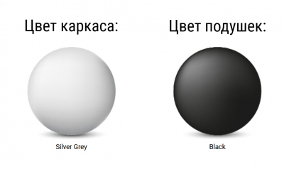 Диван пластиковый двухместный с подушками Siesta Contract Mykonos стеклопластик, полиэстер серебристый, черный Фото 3