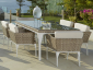 Комплект плетеной мебели Skyline Design Brafta алюминий, искусственный ротанг, sunbrella белый, бежевый Фото 13