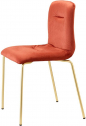 Стул с обивкой Scab Design Alice Pop сталь, технополимер, вельвет золотой, красный Фото 1