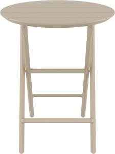 Стол пластиковый складной Siesta Contract Helen Folding Table Ø60 пластик бежевый Фото 7