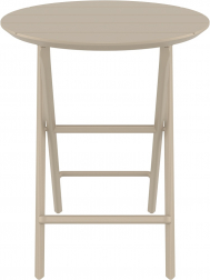 Стол пластиковый складной Helen Folding Table Ø60, бежевый, Ø600х740 мм