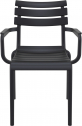 Кресло пластиковое Siesta Contract Paris стеклопластик черный Фото 7