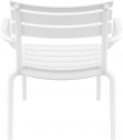 Кресло лаунж пластиковое Siesta Contract Paris Lounge стеклопластик белый Фото 5