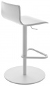 Стул барный кожаный Kastel Kimbox сталь, бук, седельная кожа белый, белый Фото 1