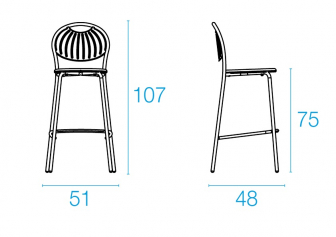 Стул металлический барный-thumbs-Фото3