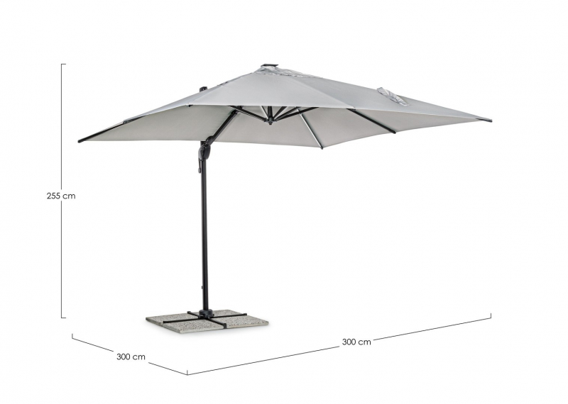 Зонт садовый с подсветкой 3х3 м Ines