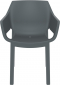 Кресло пластиковое Siesta Contract Dora стеклопластик, полипропилен темно-серый Фото 5