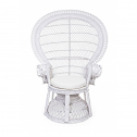 Кресло плетенное с подушкой Garden Relax Pavone ротанг белый Фото 3