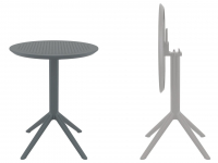 Стол пластиковый складной Sky Folding Table Ø60