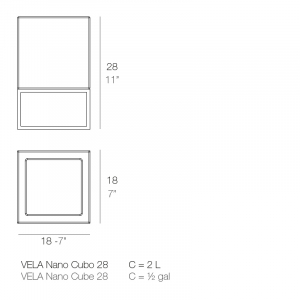 Кашпо пластиковое Vondom Vela Nano Basic полиэтилен Фото 2