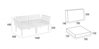 Диван пластиковый двухместный с подушками-thumbs-Фото3