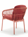 Кресло плетеное с подушками Grattoni Elba Rope алюминий, роуп, олефин красный Фото 4