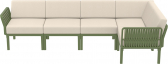 Комплект пластиковой мебели Siesta Contract Portofino Lounge Corner стеклопластик, полипропилен, полиэстер оливковый, бежевый Фото 6