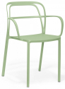 Кресло металлическое PEDRALI Intrigo алюминий зеленый шалфей Фото 1