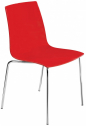Стул пластиковый PAPATYA X-Treme S сталь, поликарбонат красный Фото 1