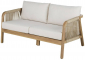 Диван деревянный двухместный Tagliamento Ravona KD акация, роуп, олефин натуральный, бежевый Фото 4