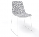 Стул пластиковый Gaber Alhambra S сталь, технополимер белый, серый Фото 1