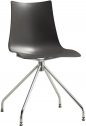 Стул пластиковый вращающийся Scab Design Zebra Technopolymer сталь, технополимер хром, антрацит Фото 1