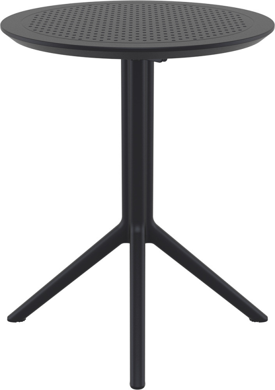 Стол пластиковый складной Sky Folding Table Ø60, черный, Ø600х740 мм