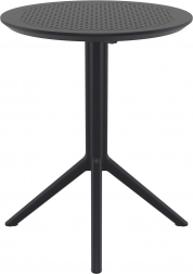 Стол пластиковый складной Sky Folding Table Ø60, черный, Ø600х740 мм