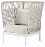 Кресло лаунж плетеное с подушками Yolk