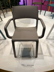 Кресло пластиковое Trill Armchair, табак