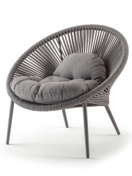 Кресло лаунж плетеное с подушкой-thumbs-Фото1