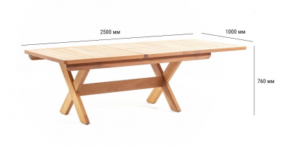 Стол деревянный раздвижной WArt Focus 200L ироко Фото 3