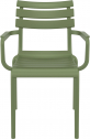 Кресло пластиковое Siesta Contract Paris стеклопластик оливковый Фото 7