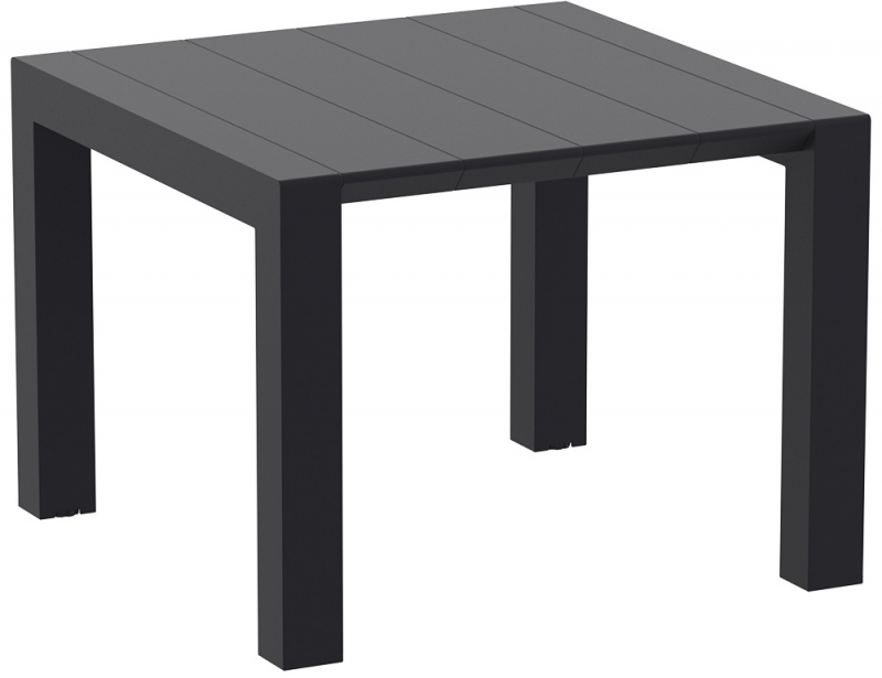 Стол пластиковый раздвижной Vegas Table, черный, 1000-1400х1000х750 мм